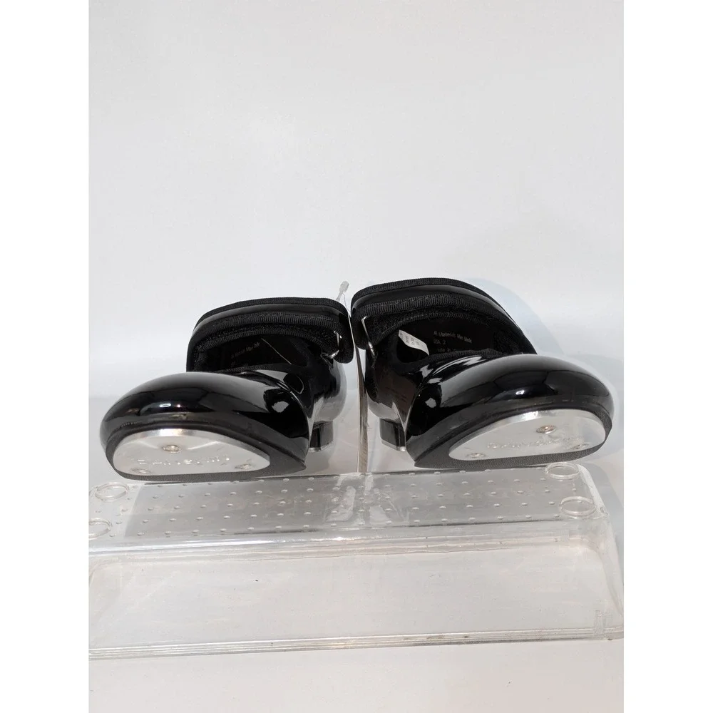 Danskin Tap Shoes Kids Size 12 Black Patent Mary Jane Dance Shoes NWT
